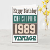 1989生まれ年グリーティングカード カード (黄色い花)