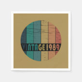 1989生まれ年ヴィンテージ誕生会 スタンダードカクテルナプキン (正面)