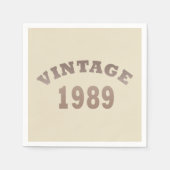 1989生まれ年ヴィンテージ誕生会 スタンダードカクテルナプキン (正面)