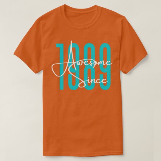 1989生まれ年 Tシャツ (デザイン正面)