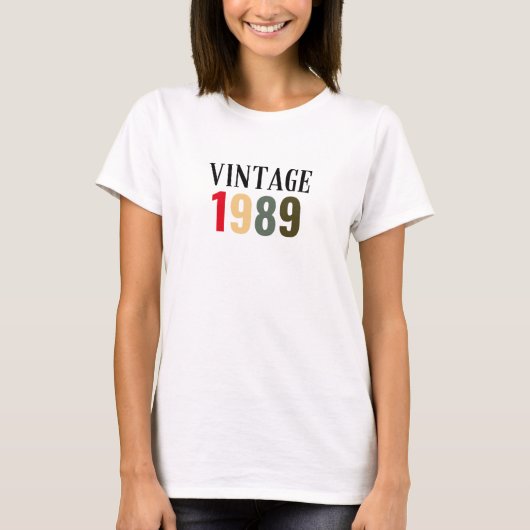 1989生まれ年 Tシャツ (正面)