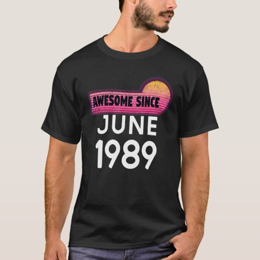 1989素晴らし年6月誕生日1989年6月ヴィンテージ Tシャツ (正面)