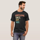 1989素晴らし年7月以来33th誕生日ギフト33年 tシャツ (正面フル)