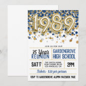 1989高校同窓会招待状 招待状 (正面/裏面)