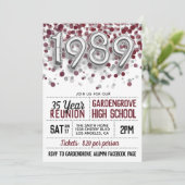 1989高校同窓会招待状 招待状 (スタンド正面)