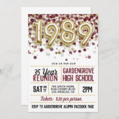 1989高等学校大学懇親会招待状 招待状 (正面/裏面)