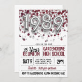 1989高等学校大学懇親会招待状 招待状 (正面/裏面)