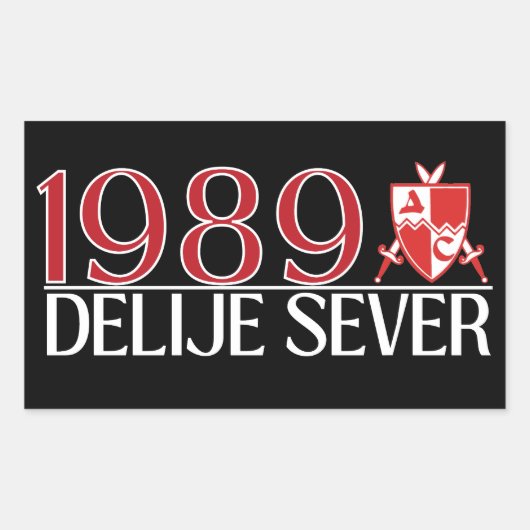 1989 Delije Sever 長方形シール (正面)