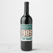 1989 Year of Birth Wine Label ワインラベル (正面)