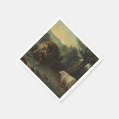 198.オオカミと仔ヒツジ(ジャン=バプティスト・ウドライ作) スタンダードカクテルナプキン (角)