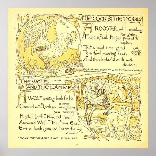 198.オオカミと仔ヒツジ ポスター (正面)