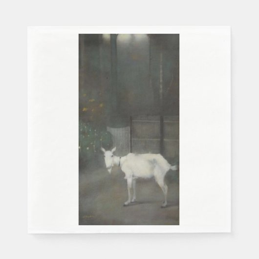 198.オールドヤギ(ヤン・マンクス著) スタンダードランチョンナプキン (正面)