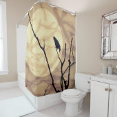 198.カラス、月、影 シャワーカーテン (インサイチュ)