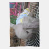 198.ドレスを着たウサギ キッチンタオル (縦)