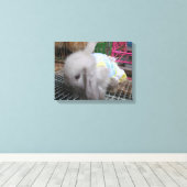 198.ドレスを着たウサギ キャンバスプリント (インサイチュ (ウッドフロア))