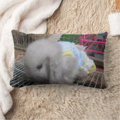 198.ドレスを着たウサギ ランバークッション (ブランケット)