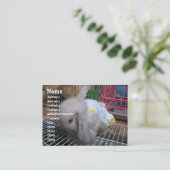 198.ドレスを着たウサギ 名刺 (スタンド正面)