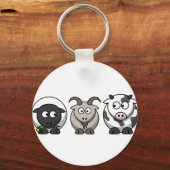 198.ヒツジ、ヤギ、ウシ キーホルダー (正面)