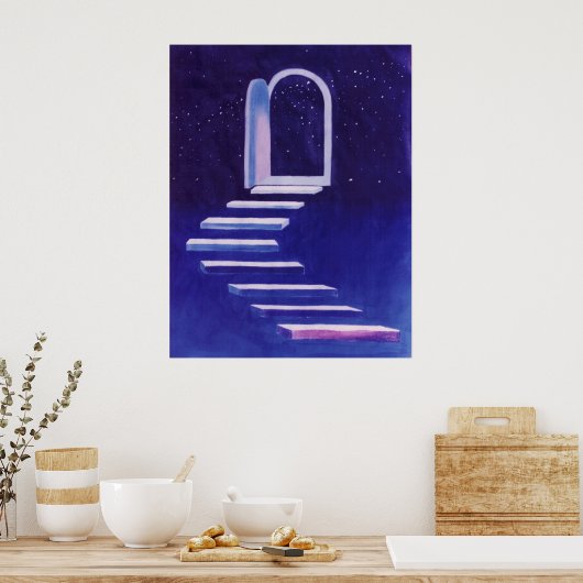 198.八重の道と扉 ポスター (キッチン)