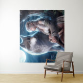 198.娘とオオカミ タペストリー (インサイチュ)