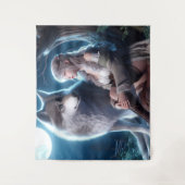 198.娘とオオカミ タペストリー (正面)