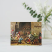 198.学校でサルを ポストカード (スタンド正面)