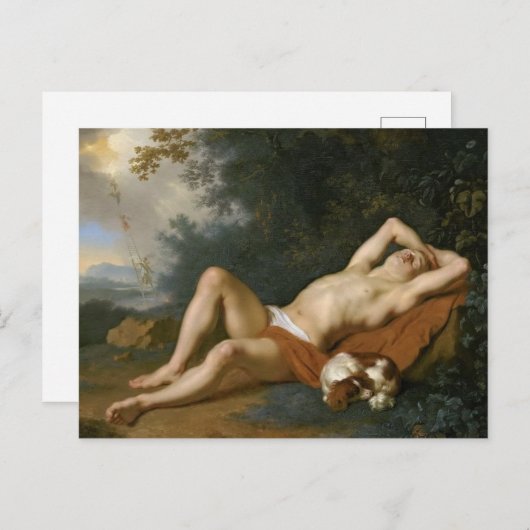 198.少年とイヌ ポストカード (正面/裏面)