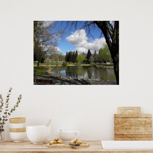 198.嵐の後の公園 ポスター (キッチン)