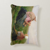 198.母親と小さな子供 アクセントクッション (裏面(縦))