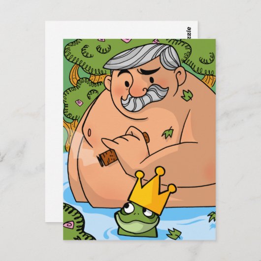 198.王様とカエル ポストカード (正面/裏面)