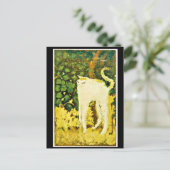 198.白い子猫 ポストカード (スタンド正面)