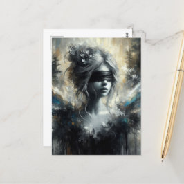 198.目隠しをした妖精 ポストカード