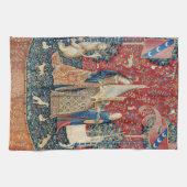 198.聞く婦人と一角獣 キッチンタオル (横)