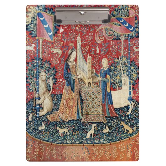 198.聞く婦人と一角獣 クリップボード (正面)