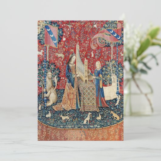 198.聞く婦人と一角獣 サンキューカード (スタンド正面)