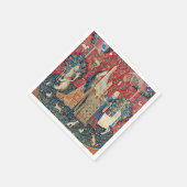 198.聞く婦人と一角獣 スタンダードカクテルナプキン (角)