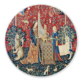 198.聞く婦人と一角獣 セラミックノブ