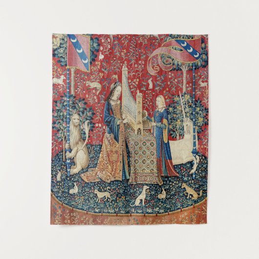 198.聞く婦人と一角獣 タペストリー (正面)