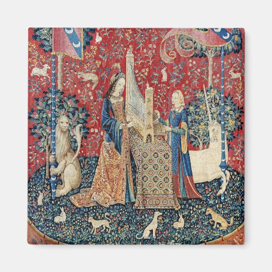 198.聞く婦人と一角獣 マグネット (正面)