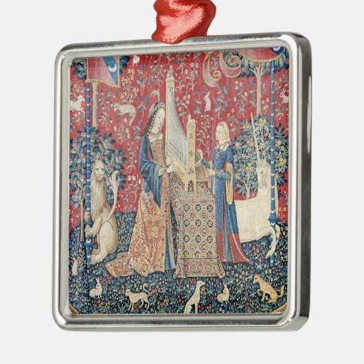 198.聞く婦人と一角獣 メタルオーナメント (左)