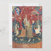 198.聞く婦人と一角獣 招待状 (正面)