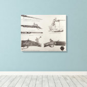 198.銃とその開発 キャンバスプリント (インサイチュ (ウッドフロア))