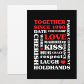 1990から30年の記念日ギフト 招待状 (正面/裏面)