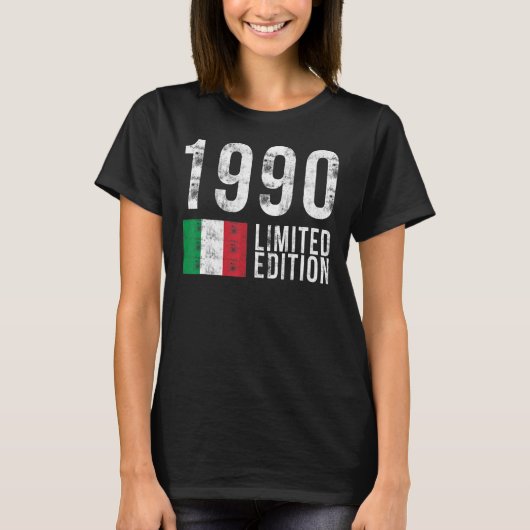 1990イタリア国旗の誕生日 Tシャツ (正面)