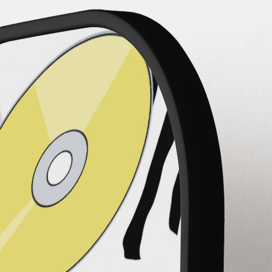 1990カラフル年90年代の模様モノグラム ピックルボールラケット (左詳細)