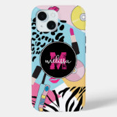 1990カラフル年90年代の模様モノグラム Case-Mate iPhoneケース (裏面)