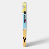 1990カラフル年90年代の模様モノグラム Case-Mate iPhoneケース (裏面 / 左)