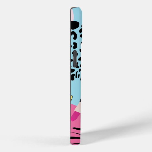 1990カラフル年90年代の模様モノグラム Case-Mate iPhoneケース (裏面 / 右)