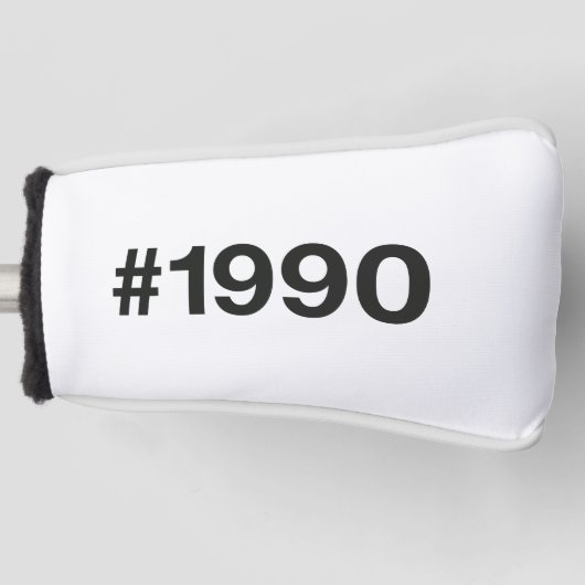 1990ハッシュタグ35誕生日記念日 ゴルフヘッドカバー (正面)