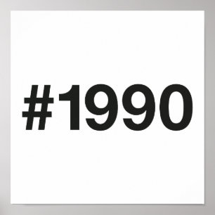 1990ハッシュタグ35誕生日記念日 ポスター